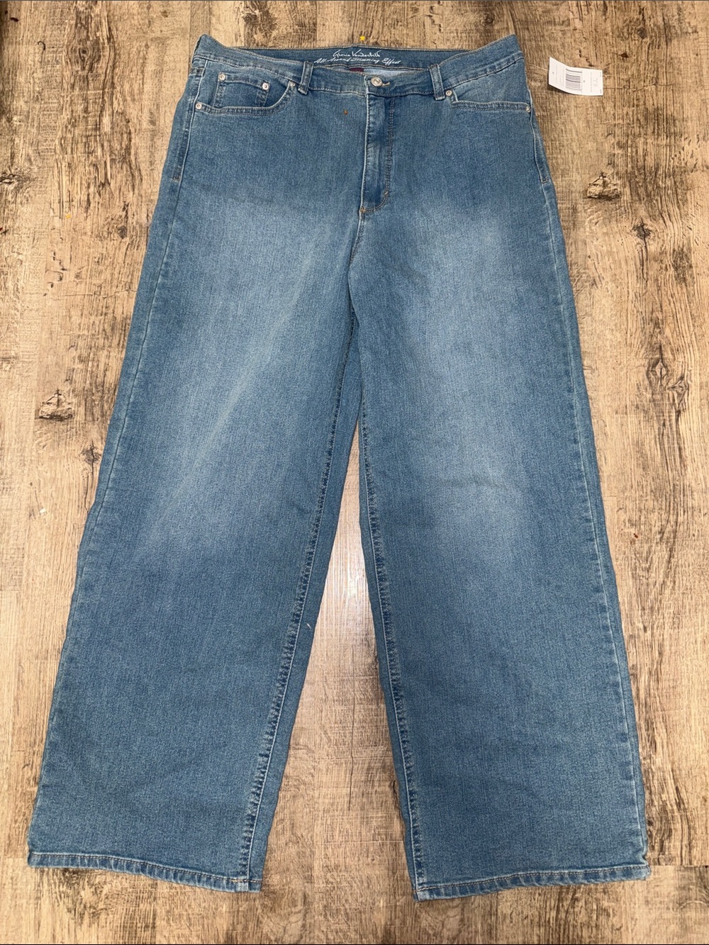 Gloria Vanderbilt Women's Relaxed Wide-Leg Jeans - Light Blue